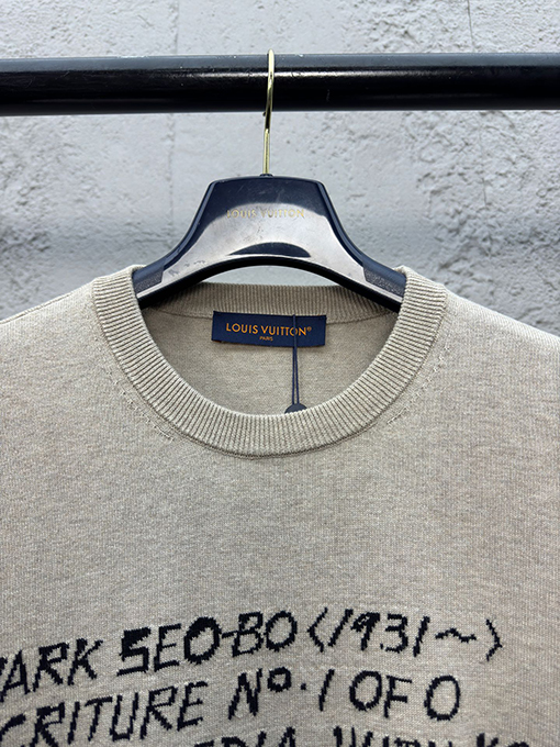 ルイヴィトン ニットアルファベットサイン半袖Tシャツ