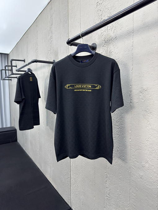 ルイヴィトンスーパーコピー ファッション金枠刺繍ニット半袖Tシャツ