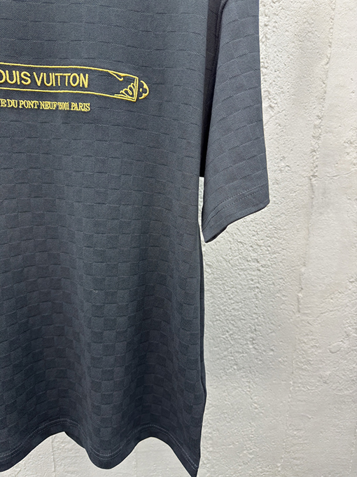 ルイヴィトンスーパーコピー ファッション金枠刺繍ニット半袖Tシャツ