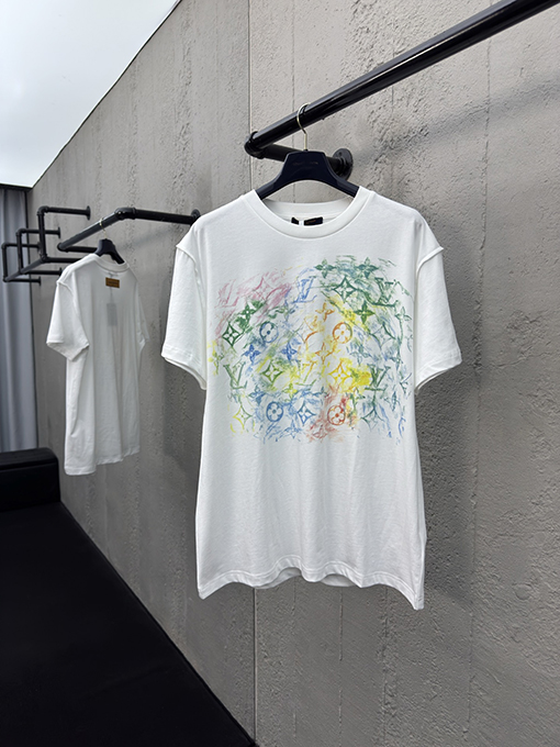 ルイヴィトン フルプリントカラー柄半袖Tシャツ