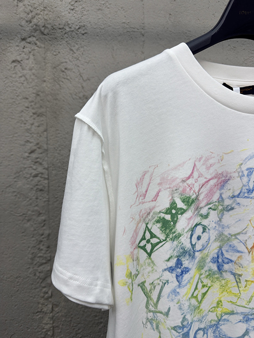 ルイヴィトン フルプリントカラー柄半袖Tシャツ