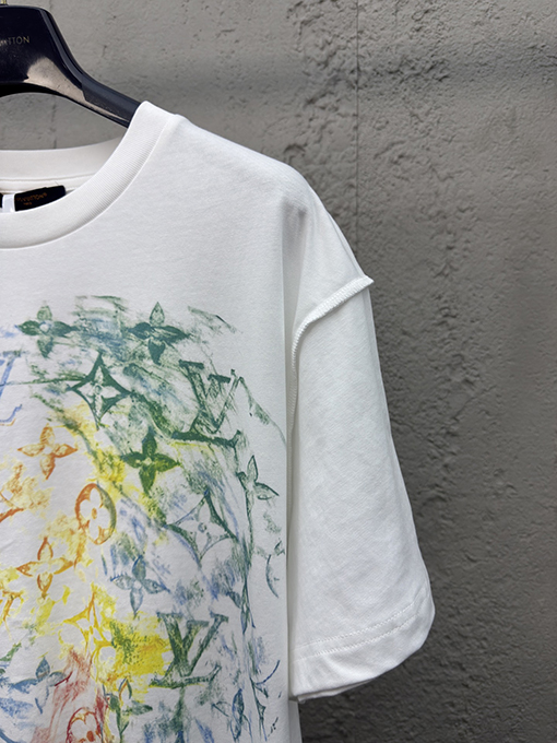 ルイヴィトン フルプリントカラー柄半袖Tシャツ
