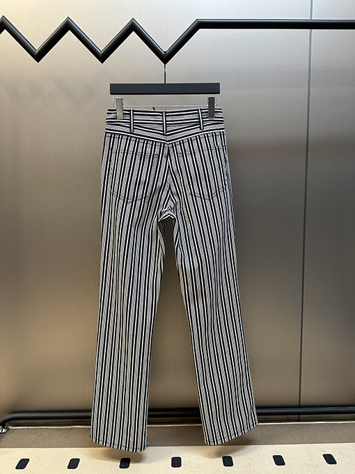 セリーヌ ストライプストレートパンツ