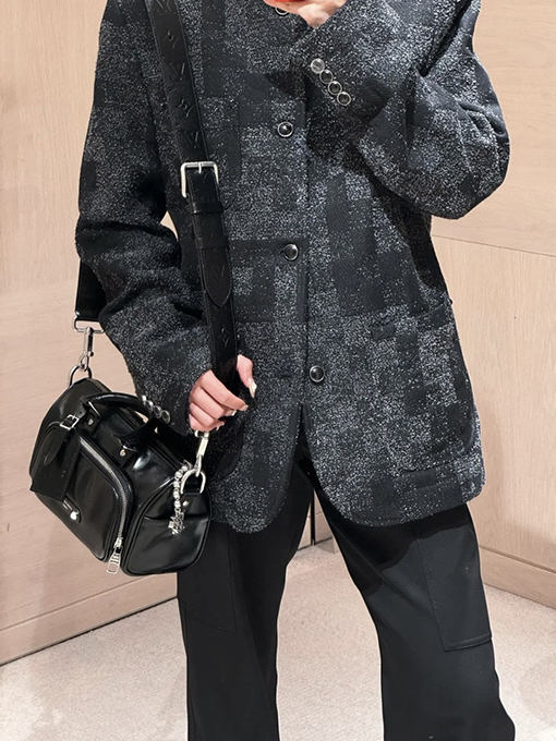 ルイヴィトン ジャカードチェックの縦糸スーツジャケット