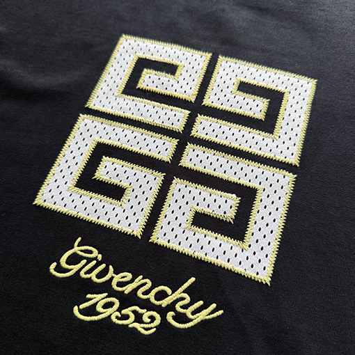 ジバンシイ 4 Gメッシュパッチ刺繍半袖Tシャツ