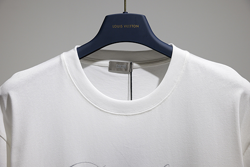 ディオール Diorling スタイリッシュな光沢のあるプリント半袖Tシャツ