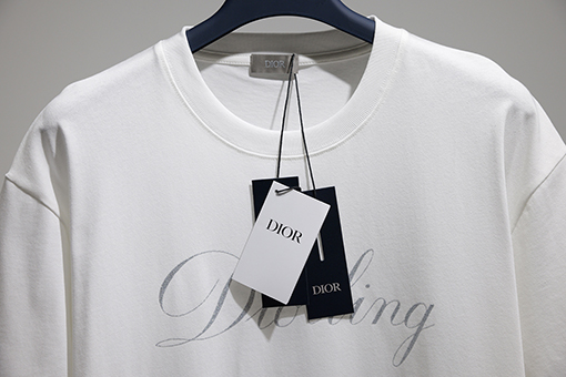 ディオール Diorling スタイリッシュな光沢のあるプリント半袖Tシャツ