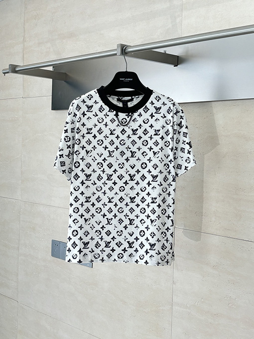 ルイヴィトンスーパーコピー 新しいモノグラムフルプリントチェーン半袖Tシャツ