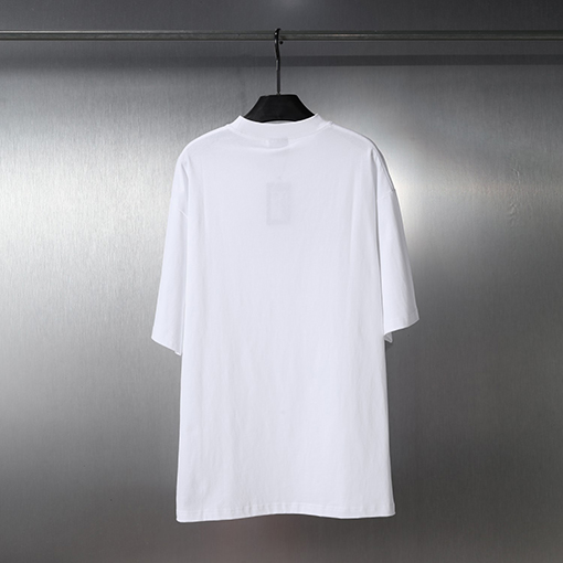 バレンシアガ 前のクラシックなピンクのコカ・コーラのアルファベットプリント半袖Tシャツ