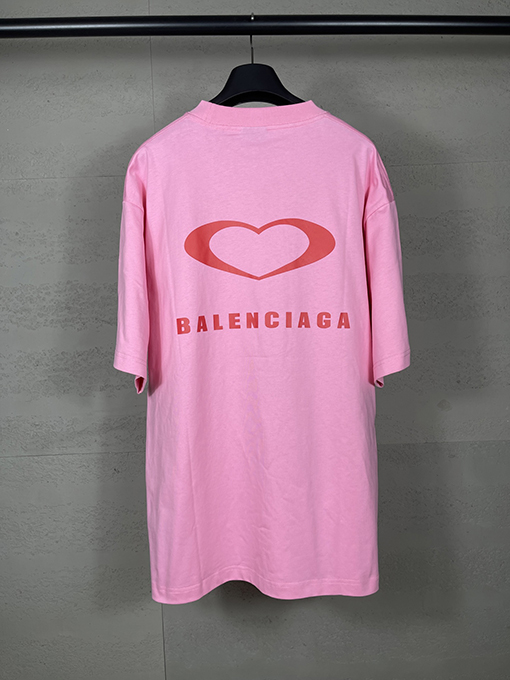 バレンシアガ 七夕バレンタイン限定ハートロゴ半袖Tシャツ