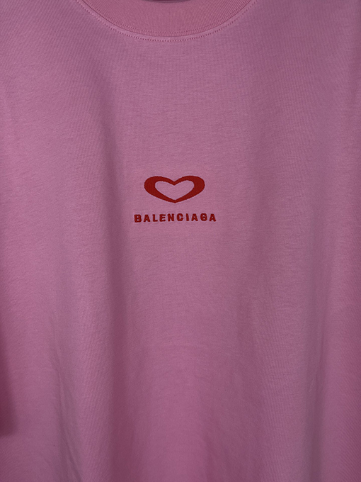 バレンシアガ 七夕バレンタイン限定ハートロゴ半袖Tシャツ
