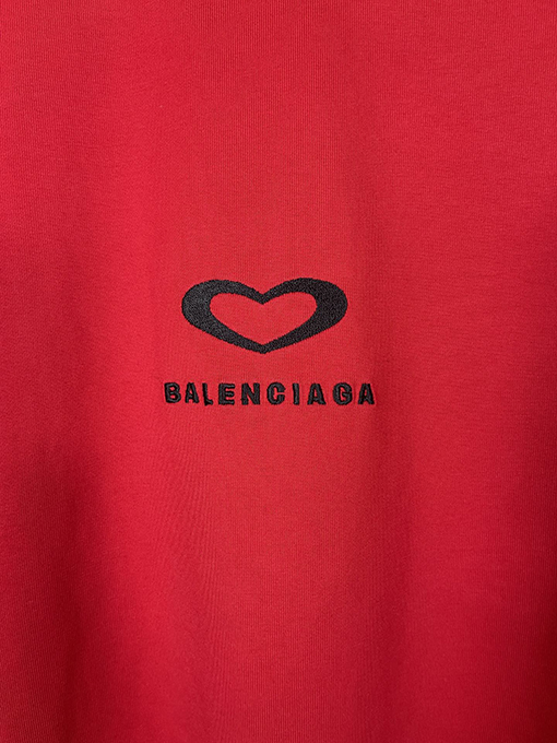 バレンシアガ 七夕バレンタイン限定ハートロゴ半袖Tシャツ