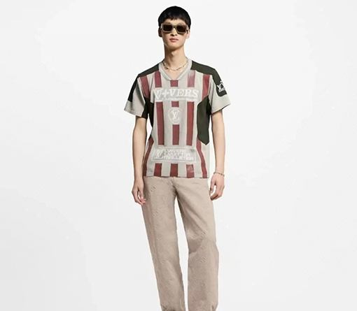 ルイヴィトン ジャージショーのニット半袖Tシャツ