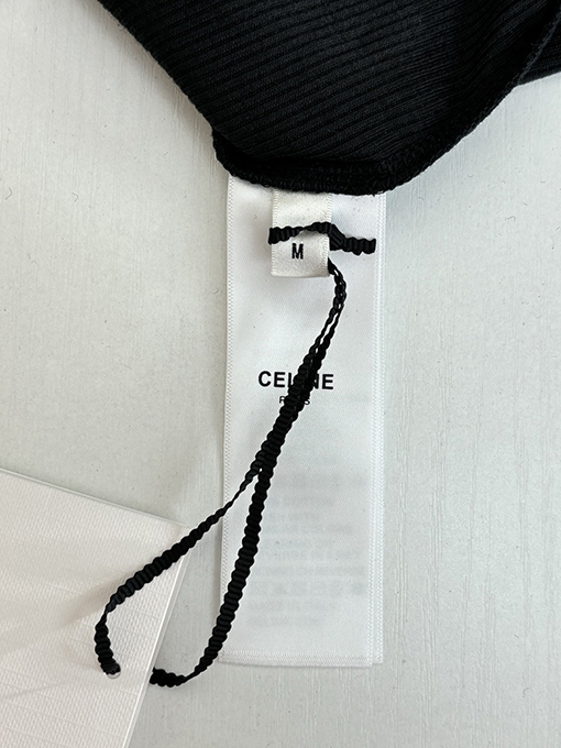 セリーヌコピー TRIOMPHE刺繍ロングパイルコットンリブボタン長袖シャツ