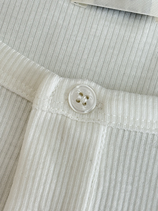 セリーヌコピー TRIOMPHE刺繍ロングパイルコットンリブボタン長袖シャツ