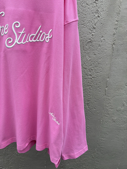 アクネストゥディオズ ファッションアップリケ刺繍文字長袖シャツ