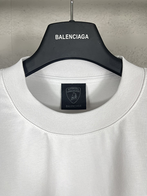バレンシアガスーパーコピーLamborghini前後左右袖ストレートプリント長袖Tシャツ