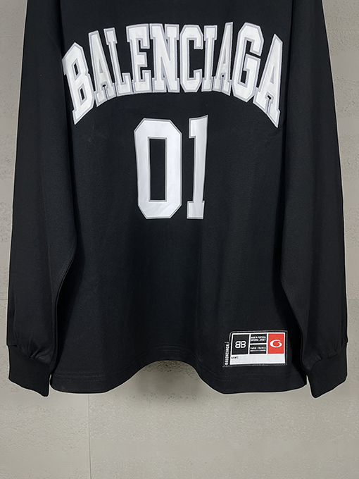 バレンシアガ新しいバスケットボールのボール服刺繍プリント長袖Tシャツ