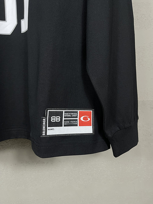 バレンシアガ新しいバスケットボールのボール服刺繍プリント長袖Tシャツ