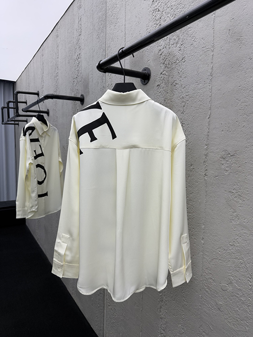 ロエベプリントシルクシャツ