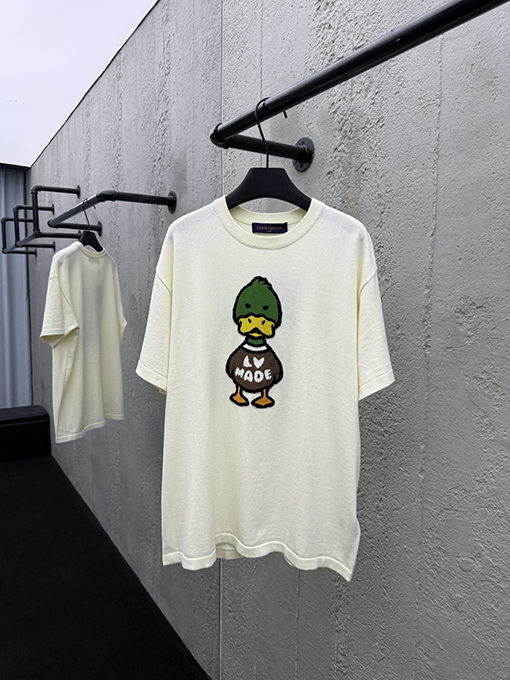ルイヴィトン新しいアヒルのニット半袖シャツ