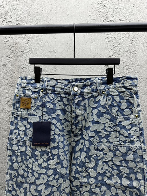 ルイヴィトンジャカードワークデニムパンツ