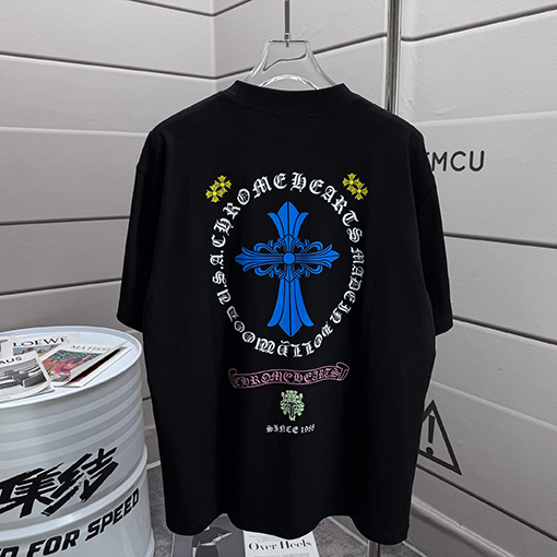 クロムハーツ 新しいラウンドネック半袖Tシャツ