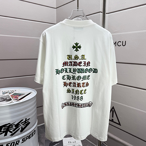 クロムハーツ ファッションクルーネック半袖Tシャツ