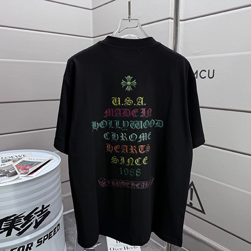 クロムハーツ ファッションクルーネック半袖Tシャツ