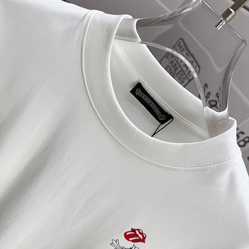 クロムハーツコピー クラシックなラウンドネック半袖Tシャツ