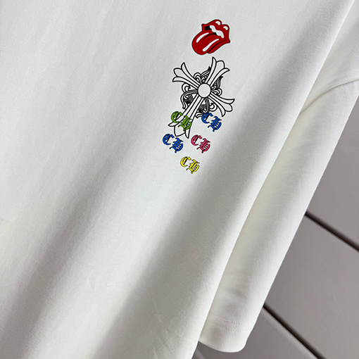 クロムハーツコピー クラシックなラウンドネック半袖Tシャツ