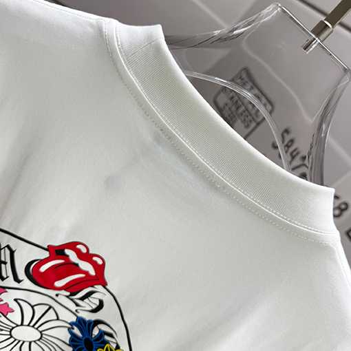 クロムハーツコピー クラシックなラウンドネック半袖Tシャツ