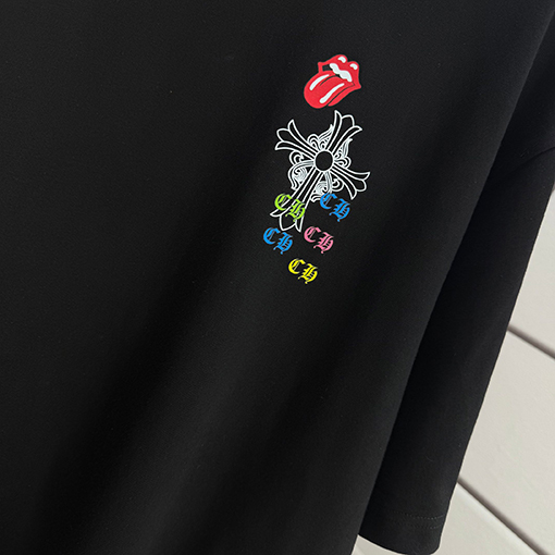 クロムハーツコピー クラシックなラウンドネック半袖Tシャツ