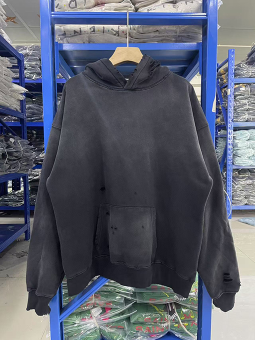 SAINT Michael 25ss‘Ber Ber Jin’プリントウォッシュ古いパーカーパーカー