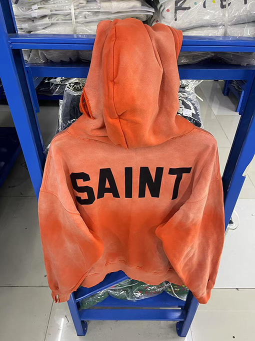 SAINT Michael 25ss‘Ber Ber Jin’プリントウォッシュ古いパーカーパーカー