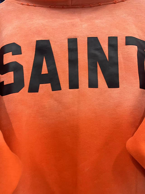 SAINT Michael 25ss‘Ber Ber Jin’プリントウォッシュ古いパーカーパーカー