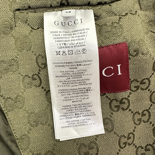 グッチ Gucci ジャカードキャンバスジャケット