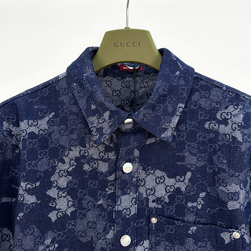 グッチ Gucci デニムジャカード長袖シャツ