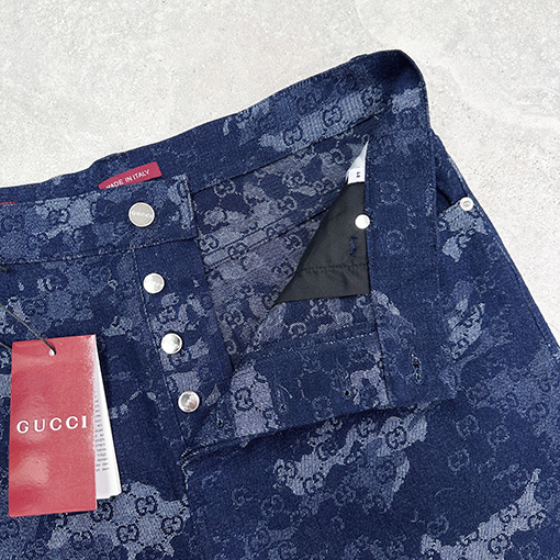 グッチスーパーコピー Gucci デニムジャカードパンツ