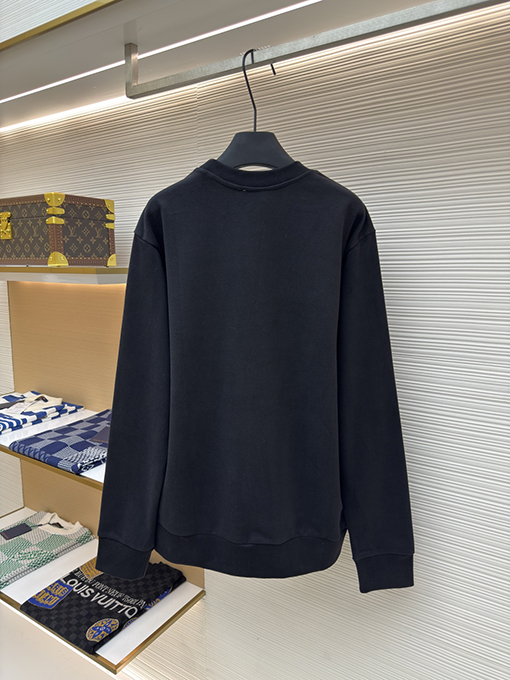 モンクレール 刺繍入りカフスタグ付きクルーネックパーカー