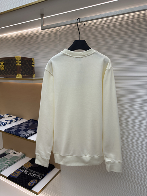 モンクレール 刺繍入りカフスタグ付きクルーネックパーカー
