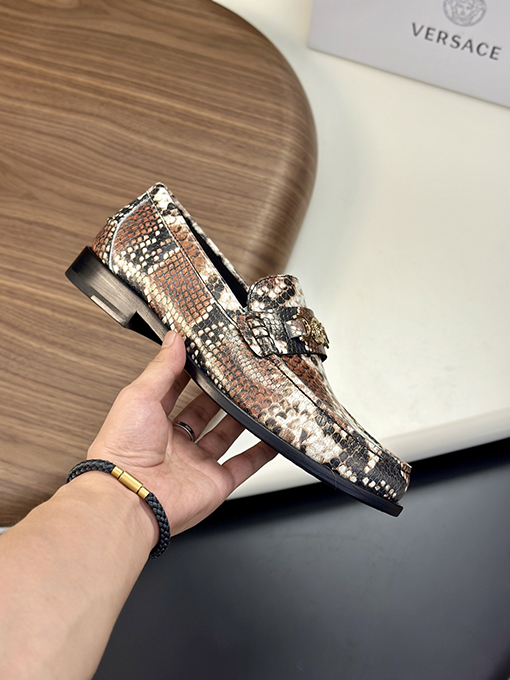 ヴェルサーチメンズレザーソールレザーシューズ
