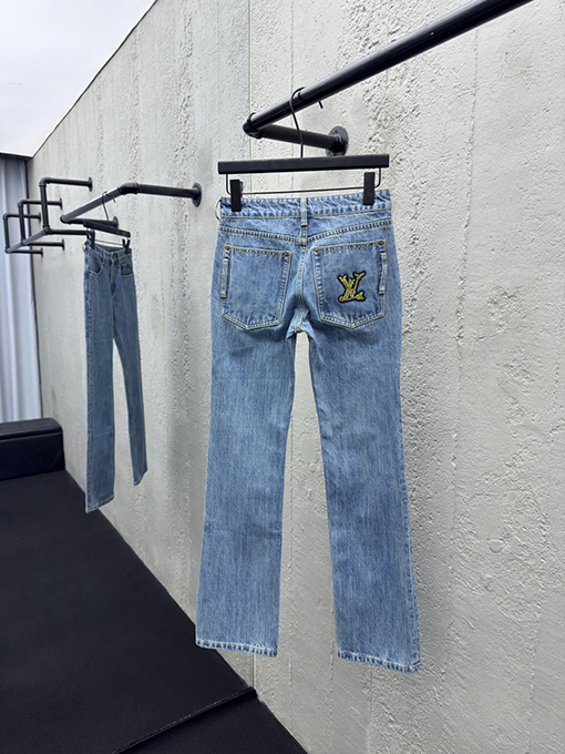 ルイヴィトン ファッションロープ刺繍ジーンズ