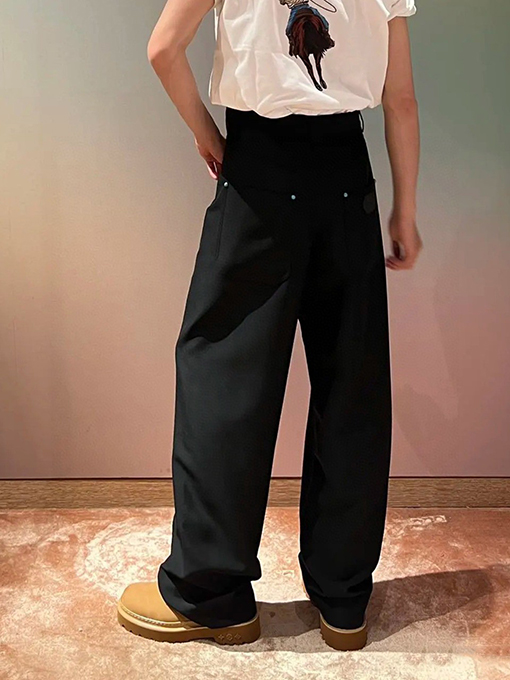 ルイヴィトンスーパーコピー ウールの染めボタン付きパンツ