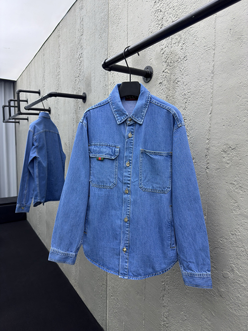 グッチ デニムリボンデニムジャケット