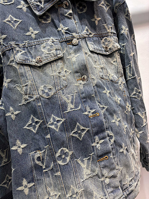 ルイヴィトン フルプリント刺繍ジャカードデニムジャケット