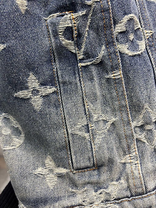 ルイヴィトン フルプリント刺繍ジャカードデニムジャケット