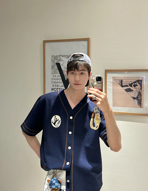 ルイヴィトン Nigo コラボレーションベースボール半袖ジャケット