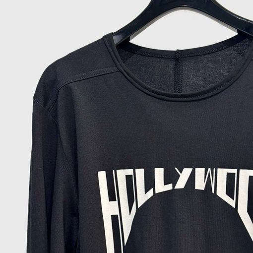 リックオウエンス ハイストリートダーク風ゆったり長袖Tシャツ