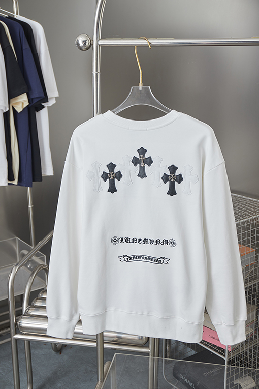 クロムハーツ クロスレザーパッチパーカー